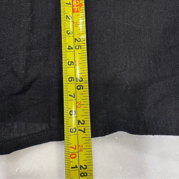 Chico's Sz 1 Women's Black Beaded Linen Blend Pullover Blouse Top Sz 8 - Picture 6 of 11